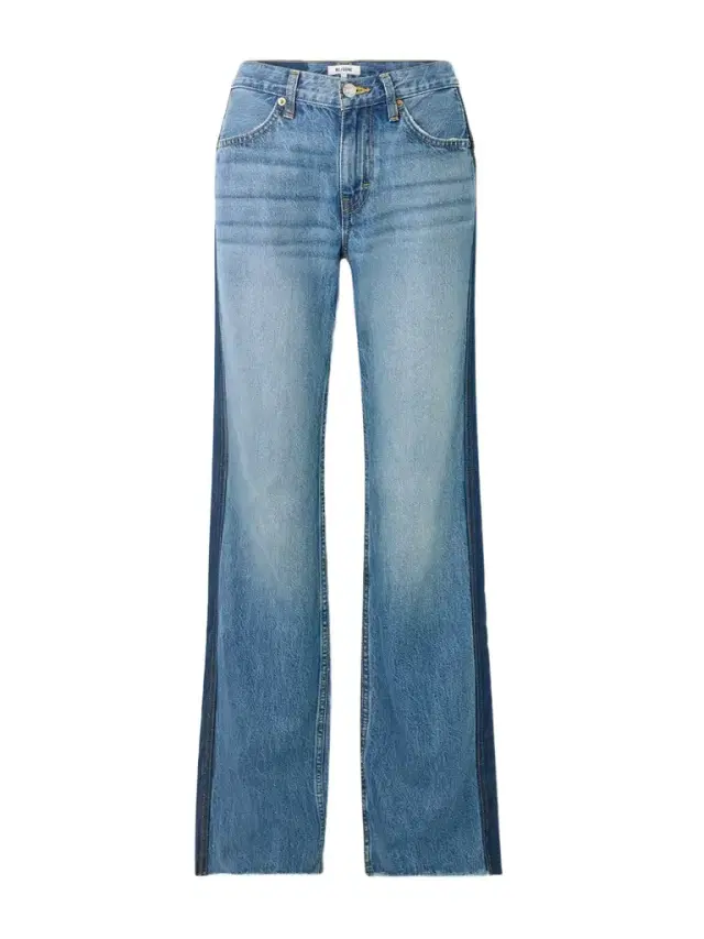The Californian Frayed Two-tone Mid-rise Wide-leg Jeans The Californian Frayed Two-tone Mid-rise Wide-leg Jeans