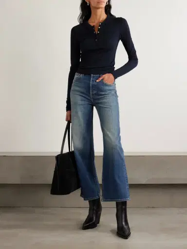 RE/DONE Cropped High-rise Wide-leg Jeans | Thumbnail 2 RE/DONE Cropped High-rise Wide-leg Jeans | Thumbnail 2