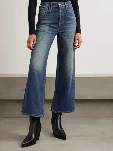 RE/DONE Cropped High-rise Wide-leg Jeans | Thumbnail 3 RE/DONE Cropped High-rise Wide-leg Jeans | Thumbnail 3