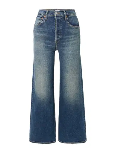 RE/DONE Cropped High-rise Wide-leg Jeans | Thumbnail 1 RE/DONE Cropped High-rise Wide-leg Jeans | Thumbnail 1