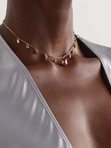 SHAY 18-karat Rose Gold, Sapphire And Diamond Necklace | Thumbnail 2 SHAY 18-karat Rose Gold, Sapphire And Diamond Necklace | Thumbnail 2