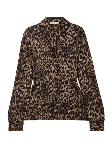 Nili Lotan Celestine Leopard-print Crepe Shirt | Thumbnail 1 Nili Lotan Celestine Leopard-print Crepe Shirt | Thumbnail 1