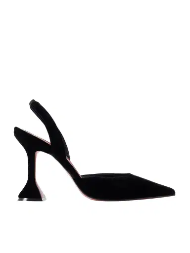 Amina Muaddi Holli Velvet Slingback Pumps | Thumbnail 1