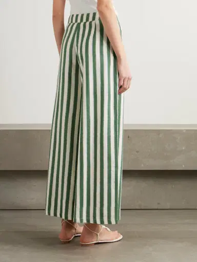 Emporio Sirenuse Adele Ikat Striped Cotton Wide-leg Pants | Thumbnail 4