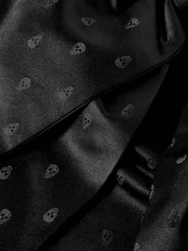 Alexander McQueen Bow-detailed Silk-jacquard Scrunchie | Thumbnail 3