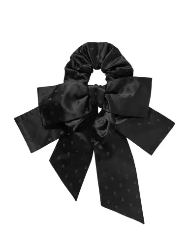 Alexander McQueen Bow-detailed Silk-jacquard Scrunchie | Thumbnail 1