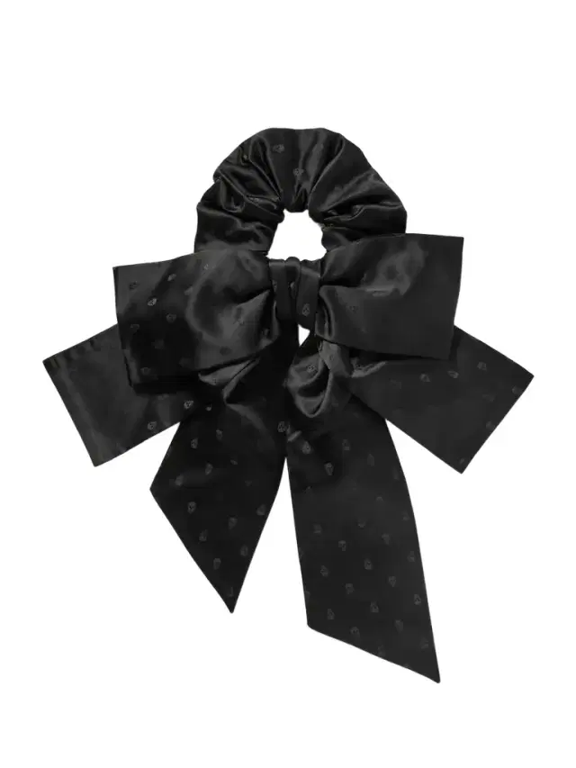 Bow-detailed Silk-jacquard Scrunchie