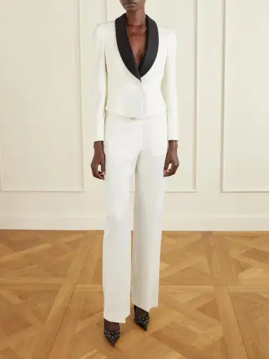 Alexander McQueen Grain De Poudre Wool Straight-leg Pants | Thumbnail 2 Alexander McQueen Grain De Poudre Wool Straight-leg Pants | Thumbnail 2