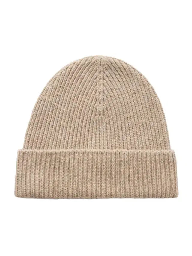 Ribbed Cashmere Beanie