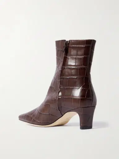 Staud Wally Croc-effect Leather Ankle Boots | Thumbnail 3 Staud Wally Croc-effect Leather Ankle Boots | Thumbnail 3