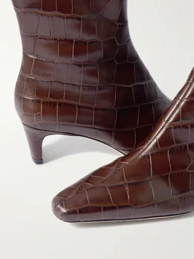 Staud Wally Croc-effect Leather Ankle Boots | Thumbnail 4 Staud Wally Croc-effect Leather Ankle Boots | Thumbnail 4
