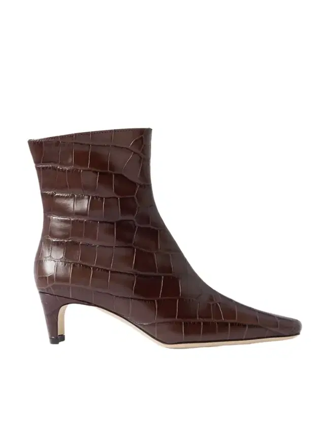 Wally Croc-effect Leather Ankle Boots