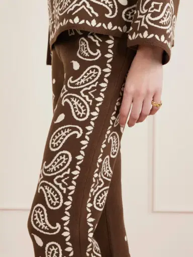 Farm Rio Jacquard-knit Flared Pants | Thumbnail 5 Farm Rio Jacquard-knit Flared Pants | Thumbnail 5