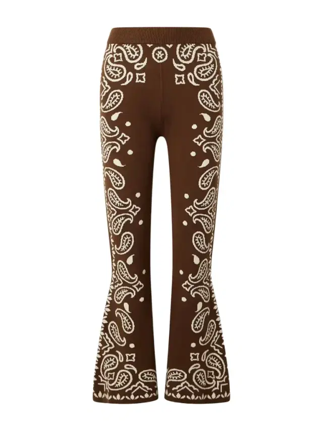 Jacquard-knit Flared Pants Jacquard-knit Flared Pants