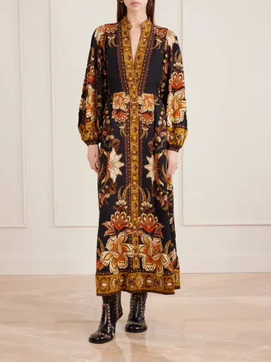 Farm Rio Majestic Garden Pleated Floral-print Twill Maxi Dress | Thumbnail 2