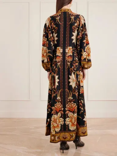 Farm Rio Majestic Garden Pleated Floral-print Twill Maxi Dress | Thumbnail 3