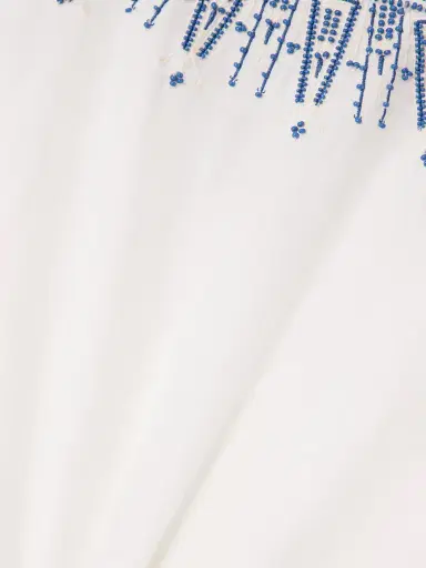 Emporio Sirenuse Ilizia Embroidered Bead-embellished Cotton And Silk-blend Blouse | Thumbnail 5 Emporio Sirenuse Ilizia Embroidered Bead-embellished Cotton And Silk-blend Blouse | Thumbnail 5