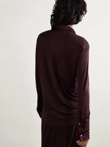 Dries Van Noten Satin-jersey Shirt | Thumbnail 4