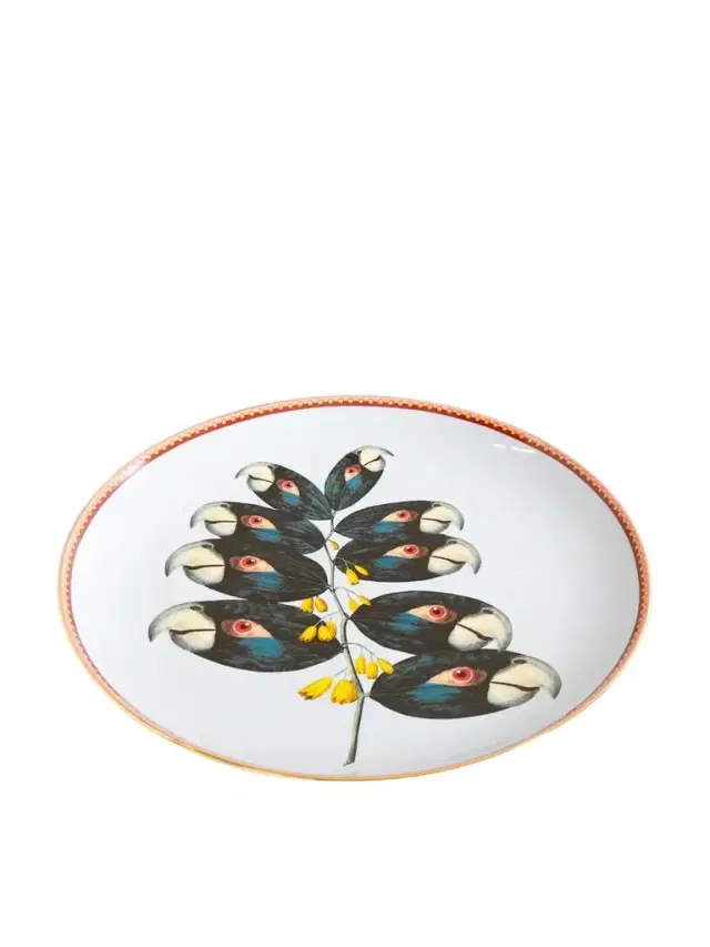 La DoubleJ + Beto Val Gold-plated Porcelain Plate