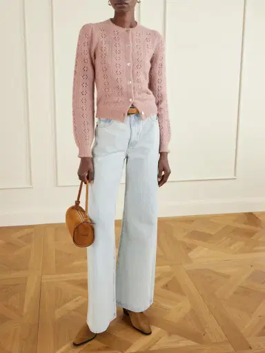 DÔEN Emery Pointelle-knit Cardigan | Thumbnail 2