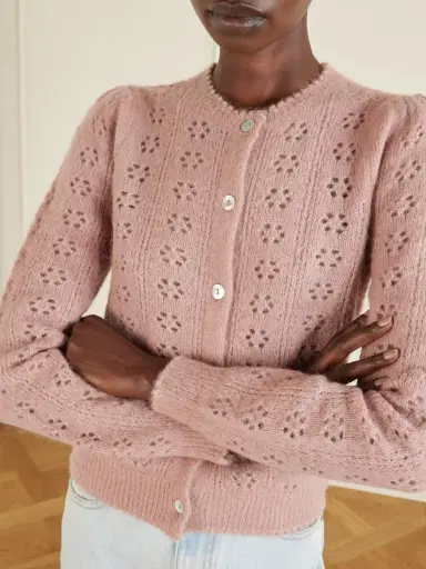 DÔEN Emery Pointelle-knit Cardigan | Thumbnail 5