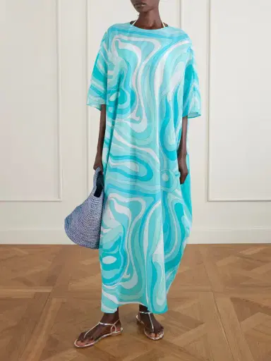 PUCCI Printed Cotton-voile Kaftan | Thumbnail 2 PUCCI Printed Cotton-voile Kaftan | Thumbnail 2
