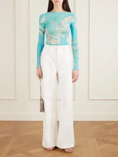 PUCCI Printed Stretch-tulle Top | Thumbnail 2 PUCCI Printed Stretch-tulle Top | Thumbnail 2
