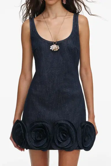 Self-Portrait 3D Flower Mini Dress | Thumbnail 2