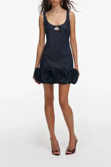 Self-Portrait 3D Flower Mini Dress | Thumbnail 3