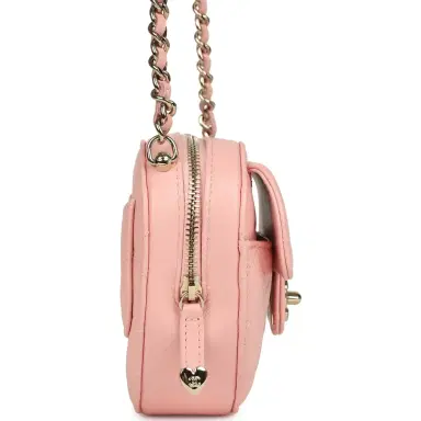 Chanel Chanel CC In Love Small Heart Bag with Chain Light Pink Lambskin Light Gold Hardware | Thumbnail 3 Chanel Chanel CC In Love Small Heart Bag with Chain Light Pink Lambskin Light Gold Hardware | Thumbnail 3