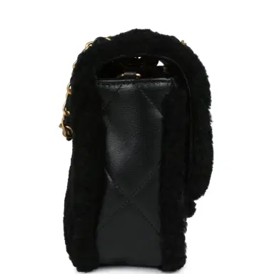 Chanel Chanel Medium Shearling Flap Bag Black Lambskin Brushed Gold Hardware | Thumbnail 4 Chanel Chanel Medium Shearling Flap Bag Black Lambskin Brushed Gold Hardware | Thumbnail 4