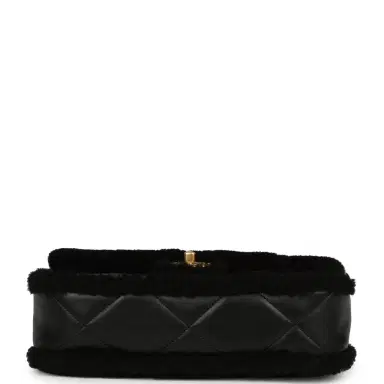 Chanel Chanel Medium Shearling Flap Bag Black Lambskin Brushed Gold Hardware | Thumbnail 6 Chanel Chanel Medium Shearling Flap Bag Black Lambskin Brushed Gold Hardware | Thumbnail 6