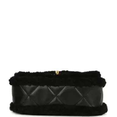 Chanel Chanel Mini Shearling Flap Bag Black Lambskin Brushed Gold Hardware | Thumbnail 6 Chanel Chanel Mini Shearling Flap Bag Black Lambskin Brushed Gold Hardware | Thumbnail 6