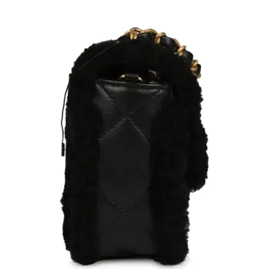 Chanel Chanel Mini Shearling Flap Bag Black Lambskin Brushed Gold Hardware | Thumbnail 4 Chanel Chanel Mini Shearling Flap Bag Black Lambskin Brushed Gold Hardware | Thumbnail 4