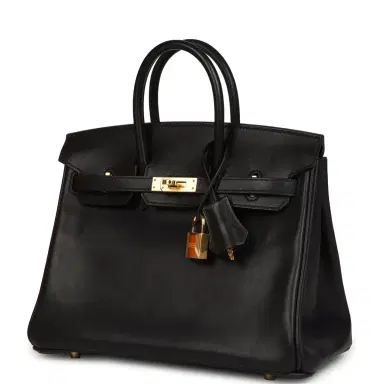 HERMÈS Hermes Birkin 25 Black Volupto Gold Hardware | Thumbnail 5 HERMÈS Hermes Birkin 25 Black Volupto Gold Hardware | Thumbnail 5