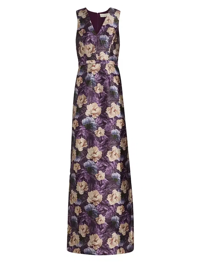 SACHIN BABI Women's Adellyn Floral Sleeveless Gown - Winter Peony