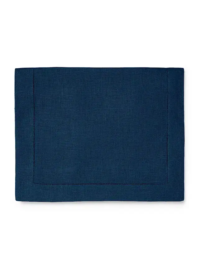Sferra Festival Square Linen Table Runner - Navy 15 x 108