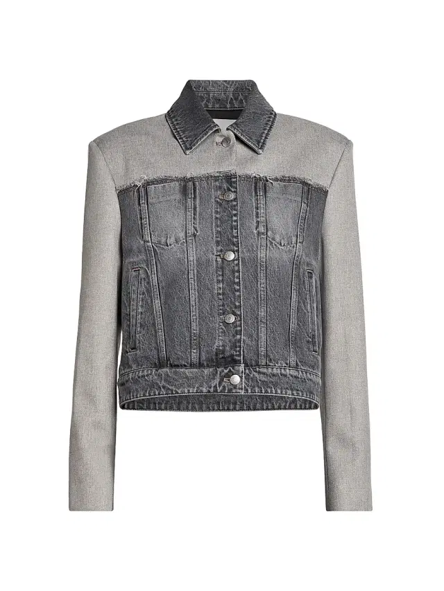 Stella McCartney Women's Tailoring Mix Denim Jacket - Grey Wash