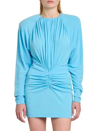 Stella McCartney Women's Ruched Crêpe Minidress | Thumbnail 3 Stella McCartney Women's Ruched Crêpe Minidress | Thumbnail 3
