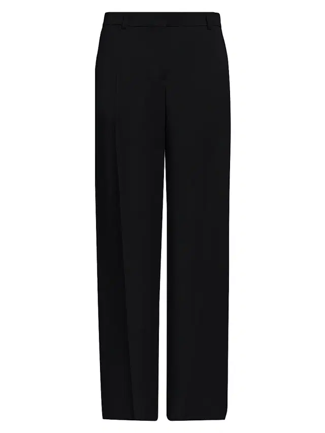 Stella McCartney Women's Satin Dropped Waist Straight Pants - Black