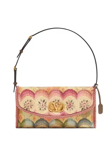 Valentino Garavani Women's DeVain Shoulder Bag in Jacquard Apres L'hiver Fabric - Multicolored | Thumbnail 1 Valentino Garavani Women's DeVain Shoulder Bag in Jacquard Apres L'hiver Fabric - Multicolored | Thumbnail 1