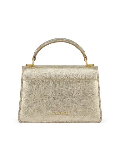 BVLGARI Women's Serpenti Metallic Ostrich Top Handle Bag - Light Gold | Thumbnail 3