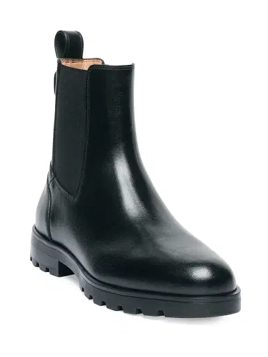 Santoni Women's Jean Leather Chelsea Booties - Black - Size 12 | Thumbnail 2 Santoni Women's Jean Leather Chelsea Booties - Black - Size 12 | Thumbnail 2