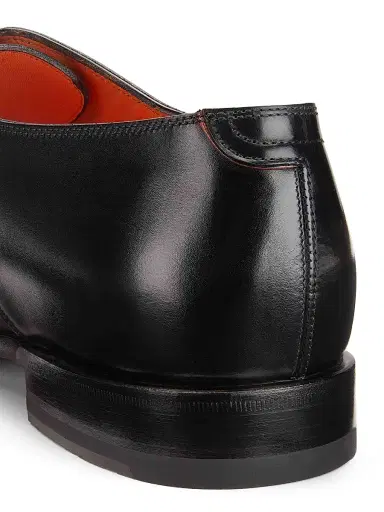 Santoni Men's Archer Leather Oxfords - Black - Size 13 | Thumbnail 5