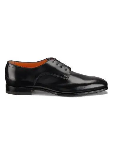 Santoni Men's Archer Leather Oxfords - Black - Size 13 | Thumbnail 1