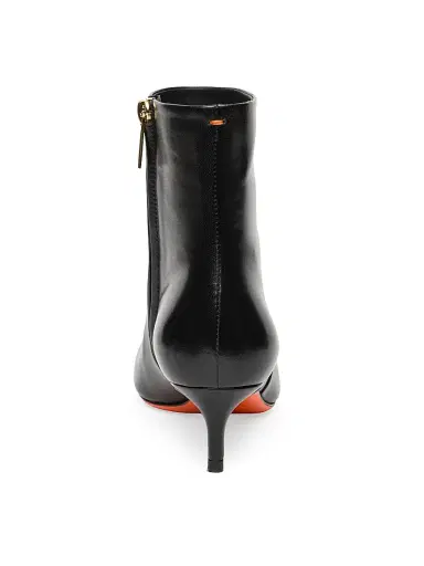 Santoni Women's 45MM Leather Kitten-Heel Ankle Boots - Black - Size 11 | Thumbnail 4 Santoni Women's 45MM Leather Kitten-Heel Ankle Boots - Black - Size 11 | Thumbnail 4