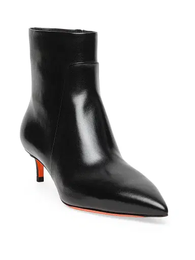 Santoni Women's 45MM Leather Kitten-Heel Ankle Boots - Black - Size 11 | Thumbnail 5 Santoni Women's 45MM Leather Kitten-Heel Ankle Boots - Black - Size 11 | Thumbnail 5