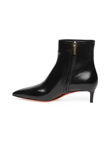 Santoni Women's 45MM Leather Kitten-Heel Ankle Boots - Black - Size 11 | Thumbnail 7 Santoni Women's 45MM Leather Kitten-Heel Ankle Boots - Black - Size 11 | Thumbnail 7