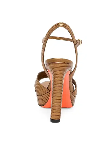 Santoni Women's Laureen 100MM Leather Platform Sandals | Thumbnail 7