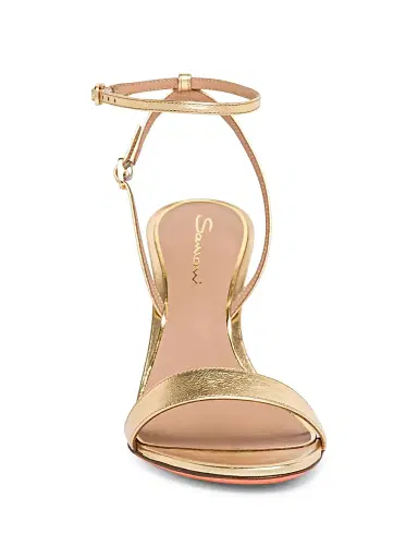 Santoni Women's 40MM Patent Leather Sandals - Gold - Size 9.5 | Thumbnail 3 Santoni Women's 40MM Patent Leather Sandals - Gold - Size 9.5 | Thumbnail 3